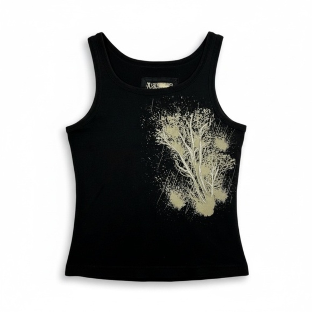 4/$20 Capezio Allegro Black Graphic Tank Top Stretch Women’s Large